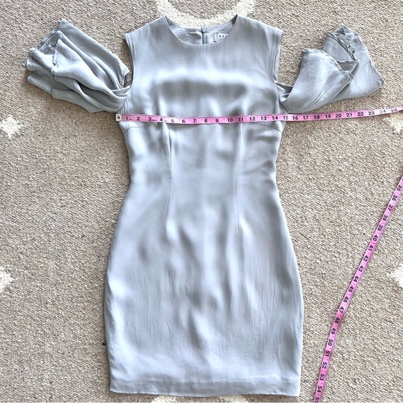 Keepsake Believer Cold Shoulder Mini Dress in Pale Gray XS - Picture 7 of 16